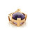 14K Gold Amethyst Marquise in a Top Wrap Setting with One Side Diamond Bezel Accents and One Side Twisted Gold Pendant