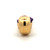 14K Gold Amethyst Bezel with a Single Diamond Bezel Accent Chunky Bail Pendant