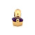 14K Gold Amethyst Bezel with a Single Diamond Bezel Accent Chunky Bail Pendant