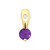 14K Gold Amethyst Bezel with a Single Diamond Bezel Accent Chunky Bail Pendant
