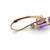 14K Gold Amethyst Rectangle with a Single Diamond Bezel Accent Lever-Back Earrings