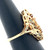 14K Gold Opal Oval with Double Garnet Accents in a Twisted Gold Marquise Setting Ring Size 6.25