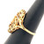 14K Gold Opal Oval with Double Garnet Accents in a Twisted Gold Marquise Setting Ring Size 6.25