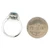 14K White Gold Round Checkerboard 1.28ct London Blue Topaz with 0.10cttw Diamond Halo Ring Size 6.75