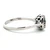 14K White Gold Round Checkerboard 1.28ct London Blue Topaz with 0.10cttw Diamond Halo Ring Size 6.75
