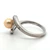 Sterling Silver Pearl With a CZ Bypass Fashion Ring Size 9