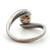 Sterling Silver Pearl With a CZ Bypass Fashion Ring Size 9