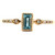 14K Yellow Gold 0.22ct Baguette Blue Topaz with 0.04cttw Diamond Accents Birthstone Ring Size 7