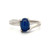 14K Gold Lindy Star Sapphire Cabochon in a By-Pass Setting Ring Size 4.5