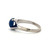 14K Gold Lindy Star Sapphire Cabochon in a By-Pass Setting Ring Size 4.5