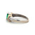 10K White Gold Emerald Marquise with Bilateral Yellow Gold X's and Diamond Accents Ring Size 4.75