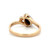 14K Gold Black Onyx Teardrop with a Diamond Accents Bypass Ring Size 6.25