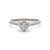18K White Gold Central Diamond Bezel with 4-Diamond Bezel Accents Star Ring Size 7.75