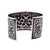 Thai Sterling Silver Repousse Floral Cuff Bracelet