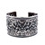 Thai Sterling Silver Repousse Floral Cuff Bracelet