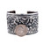 Thai Sterling Silver Repousse Floral Cuff Bracelet