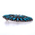 Vintage Zuni Sterling Silver Turquoise Snowflake Pendant Brooch