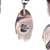 Vintage Sterling Silver Turquoise Navajo Style Crescent Pendent Squash Blossom Necklace