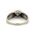 10K White Gold Diamond Quad-Square in a Diamond Square Halo with a Diamond Accented Band Wrap Ring Size 8