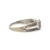 10K White Gold Diamond Quad-Square in a Diamond Square Halo with a Diamond Accented Band Wrap Ring Size 8