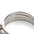14K White Gold Central Square Diamond Band Wrapped in Diamond Partial Infinity Bands Wedding Ring Size 7