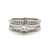 14K White Gold Central Square Diamond Band Wrapped in Diamond Partial Infinity Bands Wedding Ring Size 7