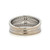 14K White Gold Central Square Diamond Band Wrapped in Diamond Partial Infinity Bands Wedding Ring Size 7