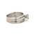14K White Gold Central Square Diamond Band Wrapped in Diamond Partial Infinity Bands Wedding Ring Size 7