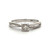 10K White Gold Central Square Diamond Band Wrapped in a Single Diamond Partial Infinity Bypass Band Ring Size 5.75