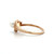 10K Gold Diamond Accented Heart with Central Pearl Circle Ring Size 6