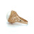 14K Gold Pearl Circle in a Mesh Bird's Nest Ring Size 7