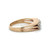 14K Gold Triple Diamond Channel-Setting 3-Band Ring Size 6.5