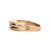 14K Gold Triple Diamond Channel-Setting 3-Band Ring Size 6.5