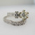 18k White Gold Approx 1.37ct TW Round Brilliant Cut Diamond with Princess Cut Diamonds on Side. Size 5 ¾ * 