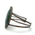Sterling Silver Green Agate Oval Cut South Western Style Cuff
