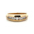 14K Gold Multi-Diamond Bezels in a Channel-Set Geometric Ring Size 10