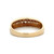 14K Gold Multi-Diamond Bezels in a Channel-Set Geometric Ring Size 10