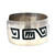 Sterling Silver Native American Geometric Overlay Vintage Navajo Style Cuff