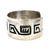 Sterling Silver Native American Geometric Overlay Vintage Navajo Style Cuff