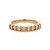 14K Gold Alternating Diamond and Textured Gold Block Partial Infinity Ring Size 5.75