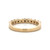14K Gold Alternating Diamond and Textured Gold Block Partial Infinity Ring Size 5.75