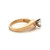 14K Gold Single Solitaire Diamond in a Wavy Bypass Setting Ring Size 5.25