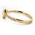 14K Yellow Gold Bezel Set Oval Citrine with Diamond Accents Ring Size 6.75