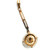 10K Yellow Gold Round Diamond Seed Pearl Circle Pendant