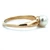 14K Yellow Gold Solitaire Pearl Ring Size 7.75