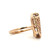 14K Gold Diamond Accented Wave in a White Gold Setting in a One-Side Filigree Setting Ring Size 5.75