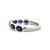 14K White Gold 1.53tw Sapphire Oval Infinity Ring Size 6.75