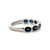 14K White Gold 1.53tw Sapphire Oval Infinity Ring Size 6.75