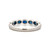 14K White Gold 1.53tw Sapphire Oval Infinity Ring Size 6.75