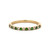 10K Gold Alternating Chrome Diopside and Diamond Circles Infinity Ring Size 7
